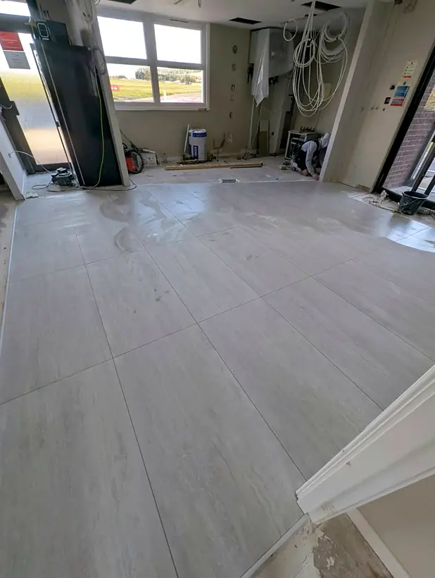 Finished large format office floor in Dyce, Aberdeen